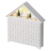 Emos DCWW02 LED adventi naptár, fa, 35x33 cm, beltéri, meleg fehér, időzítő, elemes (2 xAA)