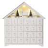 Emos DCWW02 LED adventi naptár, fa, 35x33 cm, beltéri, meleg fehér, időzítő, elemes (2 xAA)