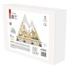 LED-es fa karácsonyi tájkép, 23,5 cm, 2x AA, beltéri, meleg fehér, időzítő (DCWW39)
