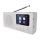Hordozható rádió Bluetooth, MP3, DAB / DAB+ / FM, fehér színben (E0091)