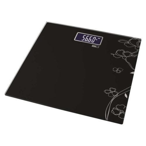 Emos EV106 digitális személymérleg, 180kg, 100g pontosság, edzett üveg, elemes (CR2032), fekete