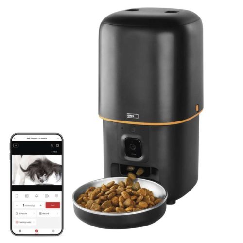 GoSmart állateledel adagoló kamerával Pet Care, 4 l, fekete, Wi-Fi (H6004)