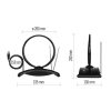 Emos J0701 szobaantenna, erősítős, 0-25 km, DVB-T/T2, DAB, FM, LTE/4G/5G szűrő