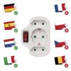 Emos P00282 hálózati elosztó, kapcsolható, 2 euro (2x2,5A) és 1 földelt aljzat (16A), fehér