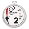 Hosszabbító 2 m / 1 aljzat / fehér / PVC / 1 mm2 (P0122)