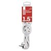 Emos P0321R hálózati elosztó, 3földelt aljzat, 1.5méter, 3x1.5mm2, max.250V/16A, gyerekzár, fehér