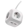 Emos P04219GU kocka elosztó, 4 aljzat + 2 USB, 1,9 méter, 3 x 1,5 mm2, fehér