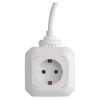 Emos P04219GU kocka elosztó, 4 aljzat + 2 USB, 1,9 méter, 3 x 1,5 mm2, fehér