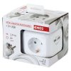 Emos P04219GU kocka elosztó, 4 aljzat + 2 USB, 1,9 méter, 3 x 1,5 mm2, fehér