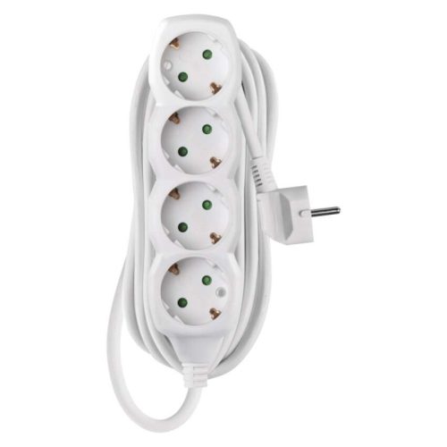 Emos P0425R hálózati elosztó, 4 aljzat, 5méter, 3x1,5mm2, 250V, 16A
