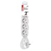Emos P0522 hálózati elosztó, 5 földelt aljzat, 2méter, 3x1mm2, max.250V/16A, gyerekzár, fehér