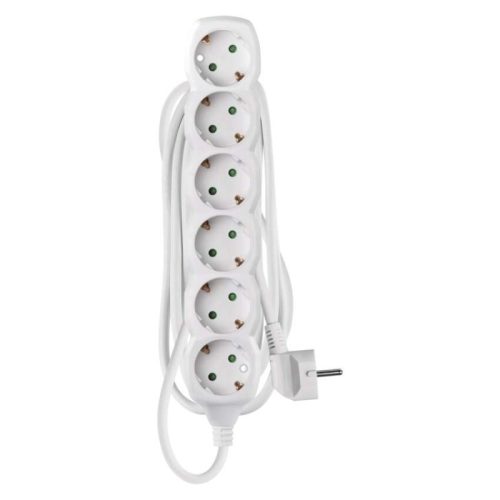 Emos P0623R hálózati elosztó, 6 aljzat, 3méter, 3x1,5mm2, 250V, 16A