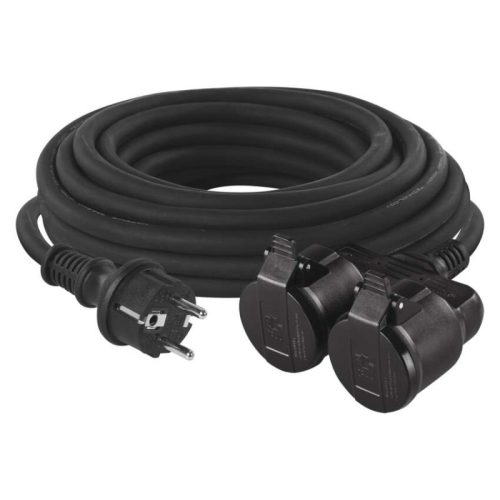 Emos P0702 hosszabbító, 2 aljzat, kültéri, 15méter, 3x1,5mm2, 230V, 16A, IP44