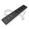 GoSmart hosszabbító 2 m / 4 aljzat / kapcsolós / USB / fehér-fekete / PVC / 1,5 mm2 (P1422SM)