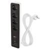GoSmart hosszabbító 2 m / 4 aljzat / kapcsolós / USB / fehér-fekete / PVC / 1,5 mm2 (P1422SM)