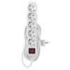 Emos P1525R hálózati elosztó, 5 aljzat, 5méter, 3x1,5mm2, 250V, 16A, kapcsolható, fehér