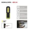 Emos P4531 COB LED szerelő lámpa, 400lm, 40méter, IP43, 2000mAh Li-ion akku, USB-C