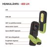 Emos P4531 COB LED szerelő lámpa, 400lm, 40méter, IP43, 2000mAh Li-ion akku, USB-C