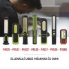 Emos P4531 COB LED szerelő lámpa, 400lm, 40méter, IP43, 2000mAh Li-ion akku, USB-C