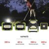 Emos P4539 COB LED szerelő lámpa, 1000lm, 40méter, IP44, 2200mAh Li-ion akku