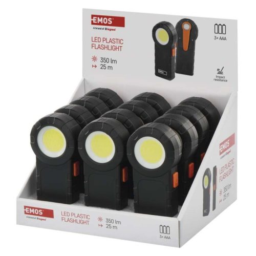 COB LED ZSEBLÁMPA, 3× AAA 12 DB (P4715)