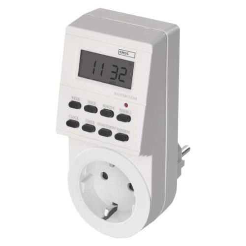 Emos P5521N Digitális időkapcsoló, IP20, 16A, 3680Watt