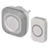 Emos P5733S Vezeték nélküli csengő, 150 méter hatótáv, 36 dallam, 110dB, 433Mhz, IP44, ezüst