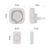 Emos P5733W Vezeték nélküli csengő, 150 méter hatótáv, 36 dallam, 110dB, 433Mhz, IP44, fehér