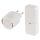 Emos P5734 Vezeték nélküli csengő, 150 méter hatótáv, 10 dallam, 85dB, 433Mhz, IP44, fehér