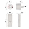 Emos P5734 Vezeték nélküli csengő, 150 méter hatótáv, 10 dallam, 85dB, 433Mhz, IP44, fehér