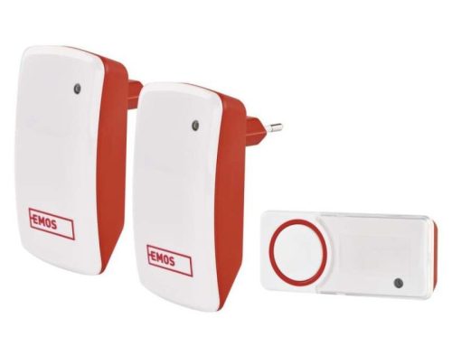 Emos P5750.2R Vezeték nélküli csengő, 150 méter hatótáv, 110 dB, 433 Mhz frekvencia