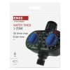 Emos PW56001 öntöző időzítő, mechanikus, 1 kimenet, max.8bar, 3/4" -1" csatlakozás, elemes (2xAA)