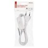 Emos S08273 szerelhető vezeték kapcsolóval, 3m, 2x0.75mm, PVC szigetelés, fehér