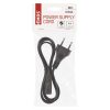 Emos S1111 hálózati tápvezeték, 1.75m, 2x0.5mm, PVC szigetelés, fekete