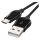Töltő- és adatkábel USB-A 2.0 / micro USB-B 2.0, Quick Charge, 1 m, fekete (SM7004B)