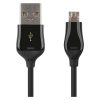 Töltő- és adatkábel USB-A 2.0 / micro USB-B 2.0, Quick Charge, 1 m, fekete (SM7004B)