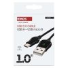 Töltő- és adatkábel USB-A 2.0 / micro USB-B 2.0, Quick Charge, 1 m, fekete (SM7004B)