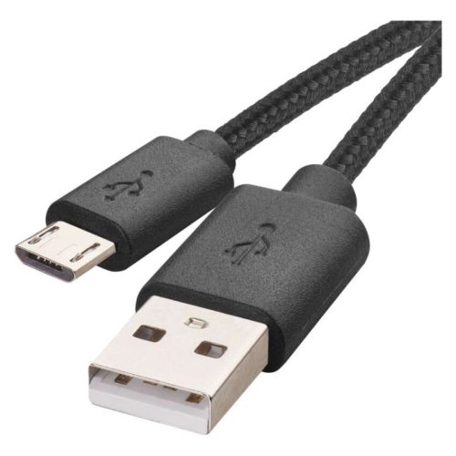 Töltő- és adatkábel USB-A 2.0 / micro USB-B 2.0, 2 m, fekete (SM7008BL)