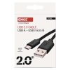 Töltő- és adatkábel USB-A 2.0 / micro USB-B 2.0, 2 m, fekete (SM7008BL)
