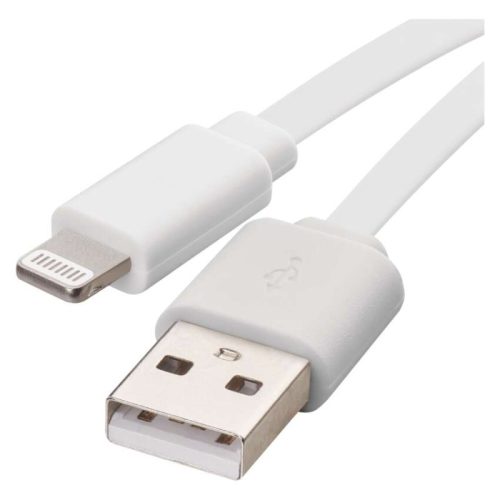 Töltő- és adatkábel USB-A 2.0 / Lightning MFi, 1 m, fehér (SM7013W)