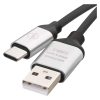 Töltő- és adatkábel USB-A 2.0 / USB-C 2.0, 1 m, fekete (SM7025BL)