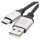 Töltő- és adatkábel USB-A 2.0 / USB-C 2.0, 1 m, fekete (SM7025BL)