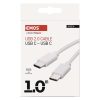 Töltő- és adatkábel USB-C 2.0 / USB-C 2.0, 1 m, fehér (SM7027W)