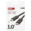 Töltő- és adatkábel 2.0 USB-C / USB-C, 1 m, fekete (SM7028BL)