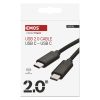 Töltő- és adatkábel 2.0 USB-C / USB-C, 2 m, fekete (SM7029BL)