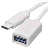 Emos SM7054 Adat OTG kábel USB-A 3.0 / USB-C 3.0 redukciós funkcióval, 15 cm, fehér 