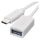 Adat OTG kábel USB-A 3.0 / USB-C 3.0 redukciós funkcióval, 15 cm, fehér (SM7054)
