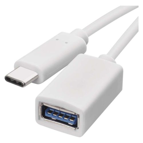 Adat OTG kábel USB-A 3.0 / USB-C 3.0 redukciós funkcióval, 15 cm, fehér (SM7054)