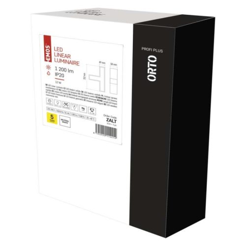 LED lineáris lámpatest ORTO TCON 12W, semleges fehér (ZALT)