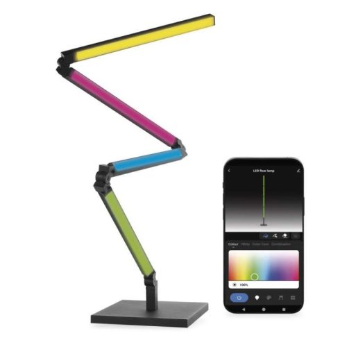 Emos ZCW34BR GoSmart LED állólámpa, fekete, 175 cm, meleg fehér / RGBIC WiFi 